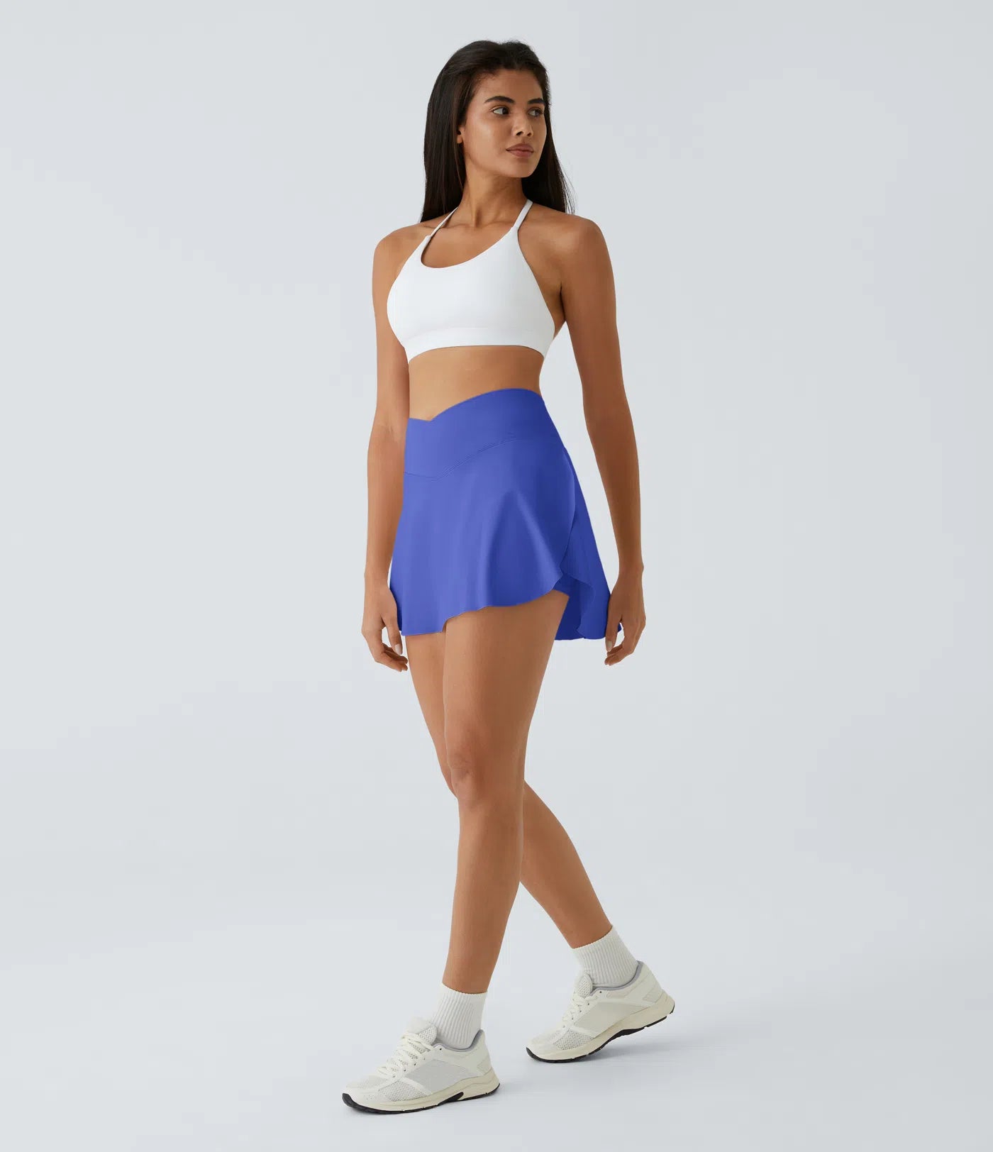 SoftlyZero™ Falda Cruzada Transpirable 2 en 1 de Tenis con Toque Fresco - Azul