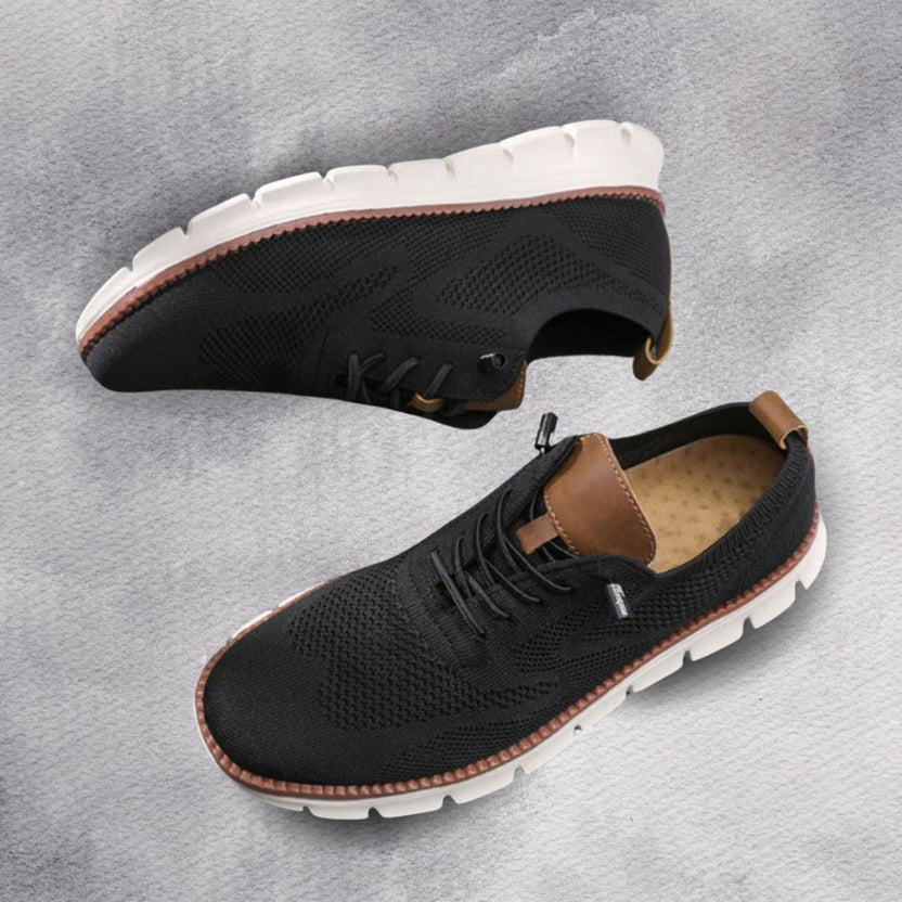 Zapatos Transpirables Ultracomfort: Negro-Blancos