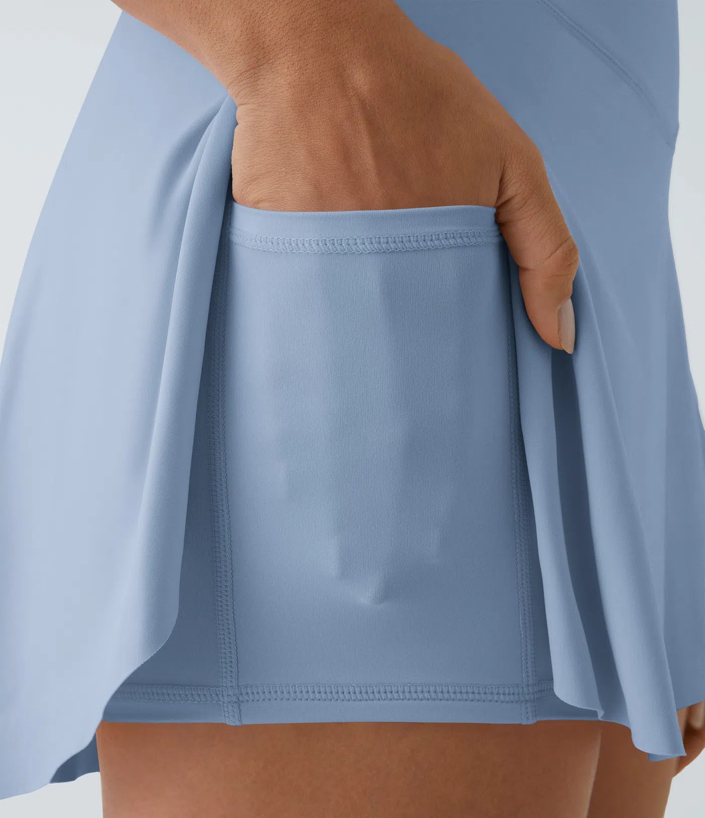 SoftlyZero™ Falda Cruzada Transpirable 2 en 1 de Tenis con Toque Fresco -  Azul Cambray