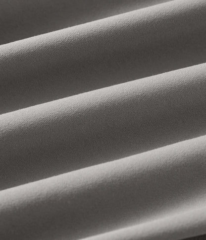 Pantalones de trabajo de cintura alta con bolsillos y pernera recta - Gris