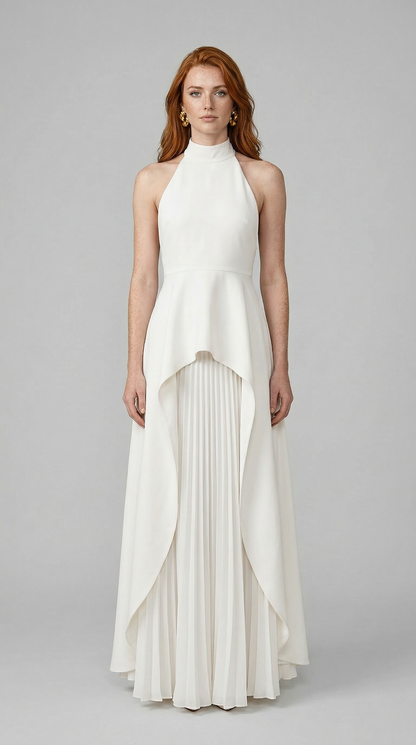 Sofie | Espalda abierta Ivory Dress