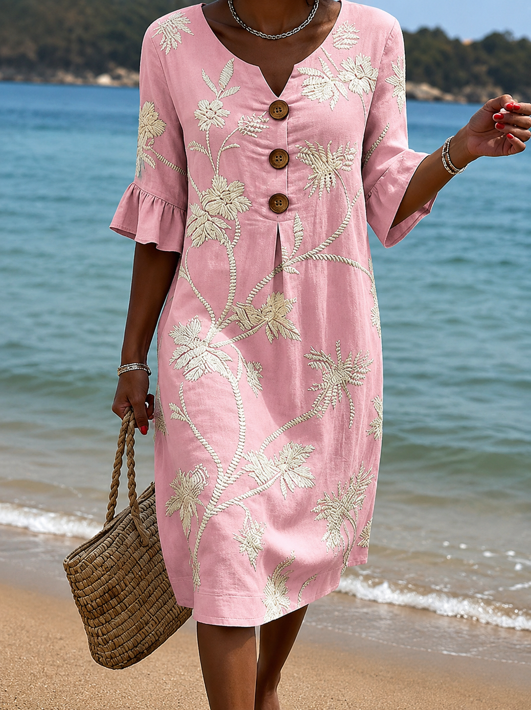 Vestido informal de mujer con estampado floral