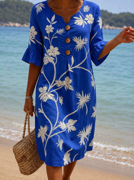 Vestido informal de mujer con estampado floral