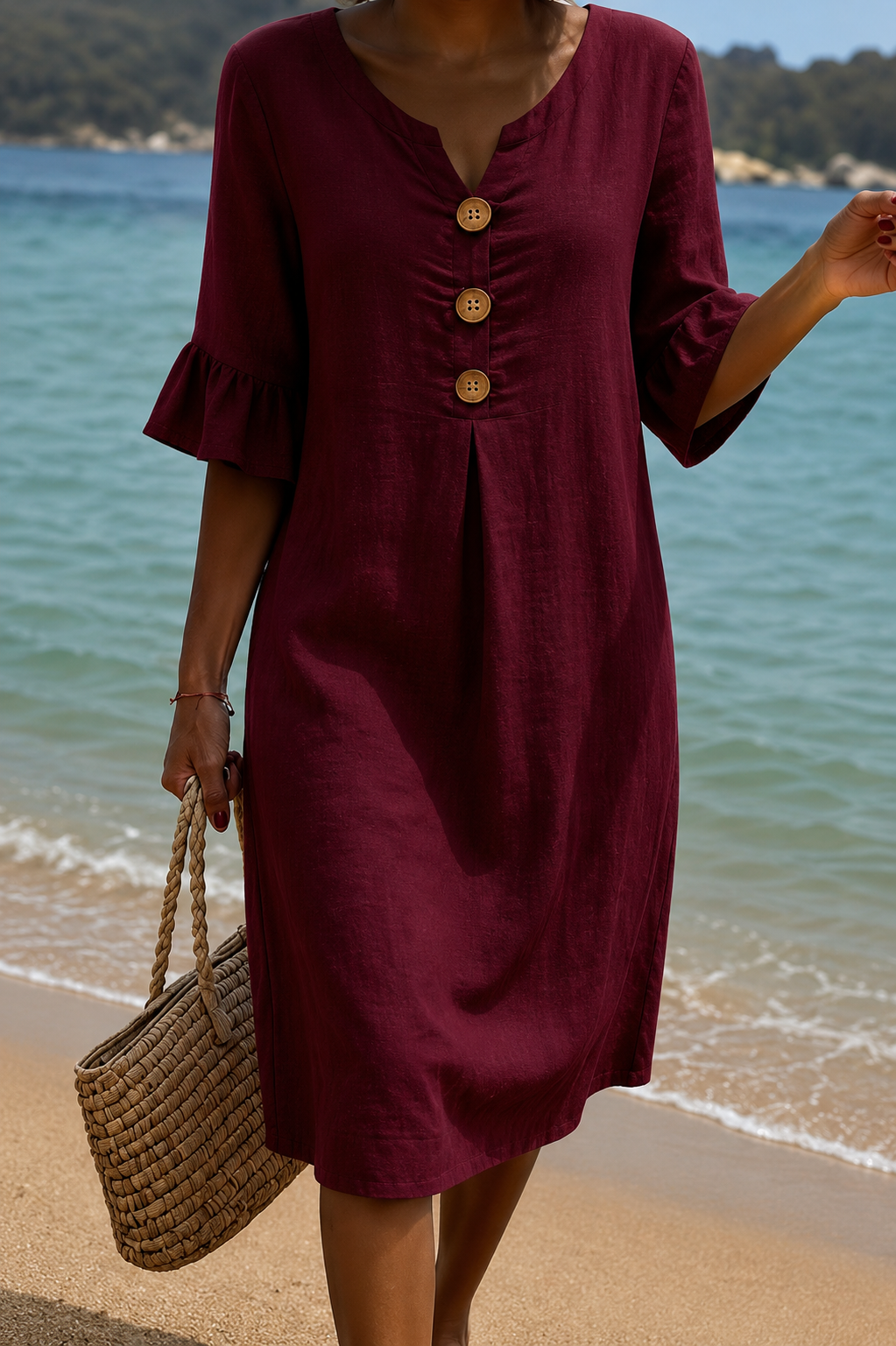 Vestido informal de mujer con estampado floral