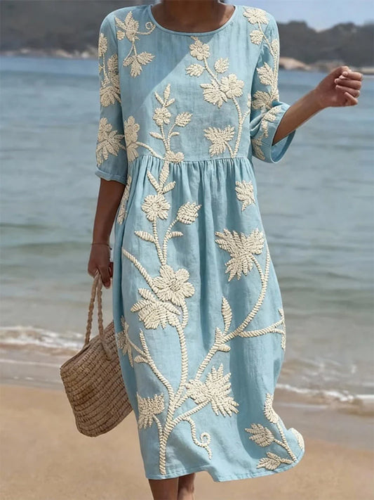 Vestido informal de mujer con estampado floral