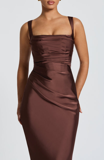 Calante Maxi Dress - Marrón
