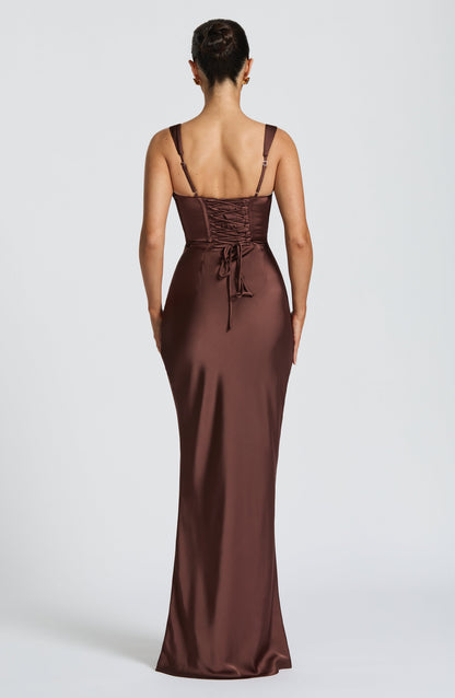 Calante Maxi Dress - Marrón