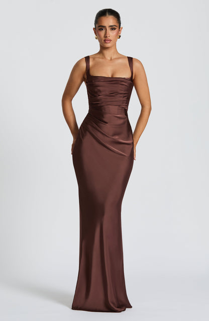 Calante Maxi Dress - Marrón