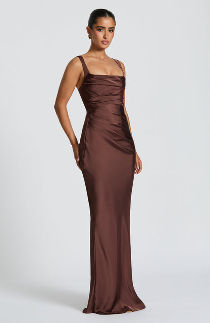 Calante Maxi Dress - Marrón