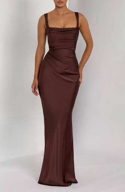 Calante Maxi Dress - Marrón