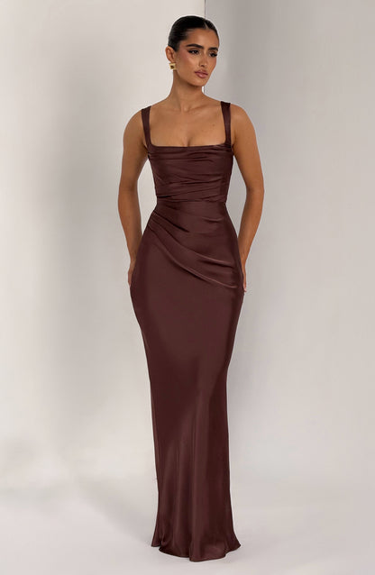 Calante Maxi Dress - Marrón