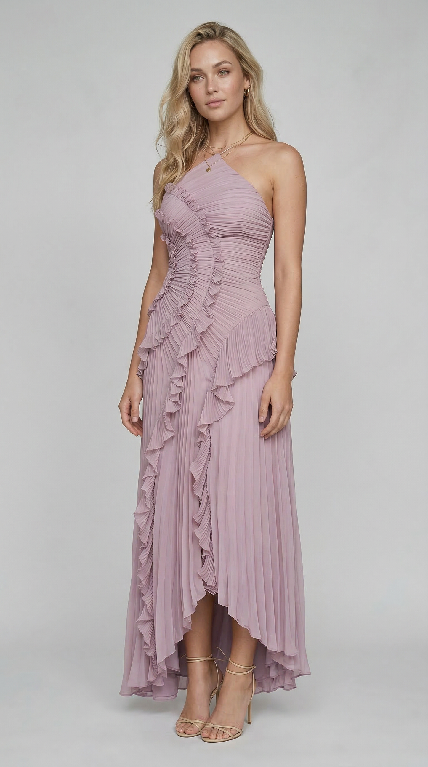 Chloe | Vestido con volantes - Violeta