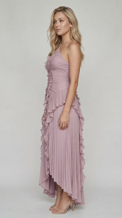Chloe | Vestido con volantes - Violeta