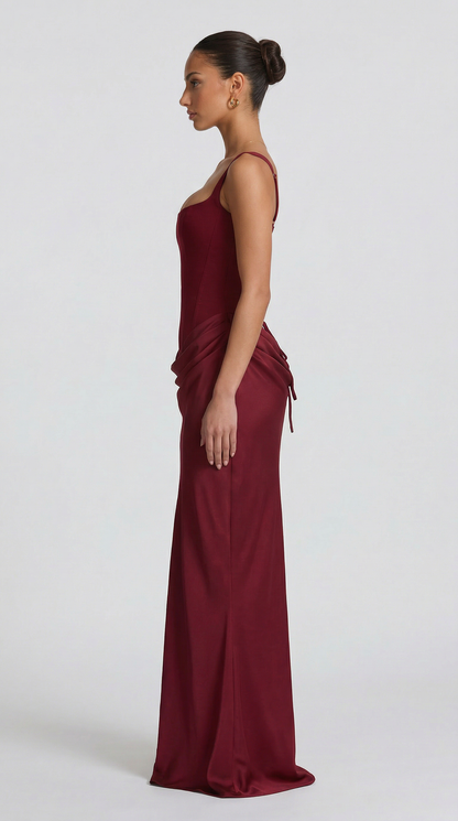 Julie | Hourglass Maxi - Burdeos