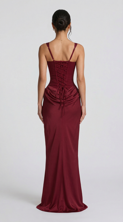 Julie | Hourglass Maxi - Burdeos