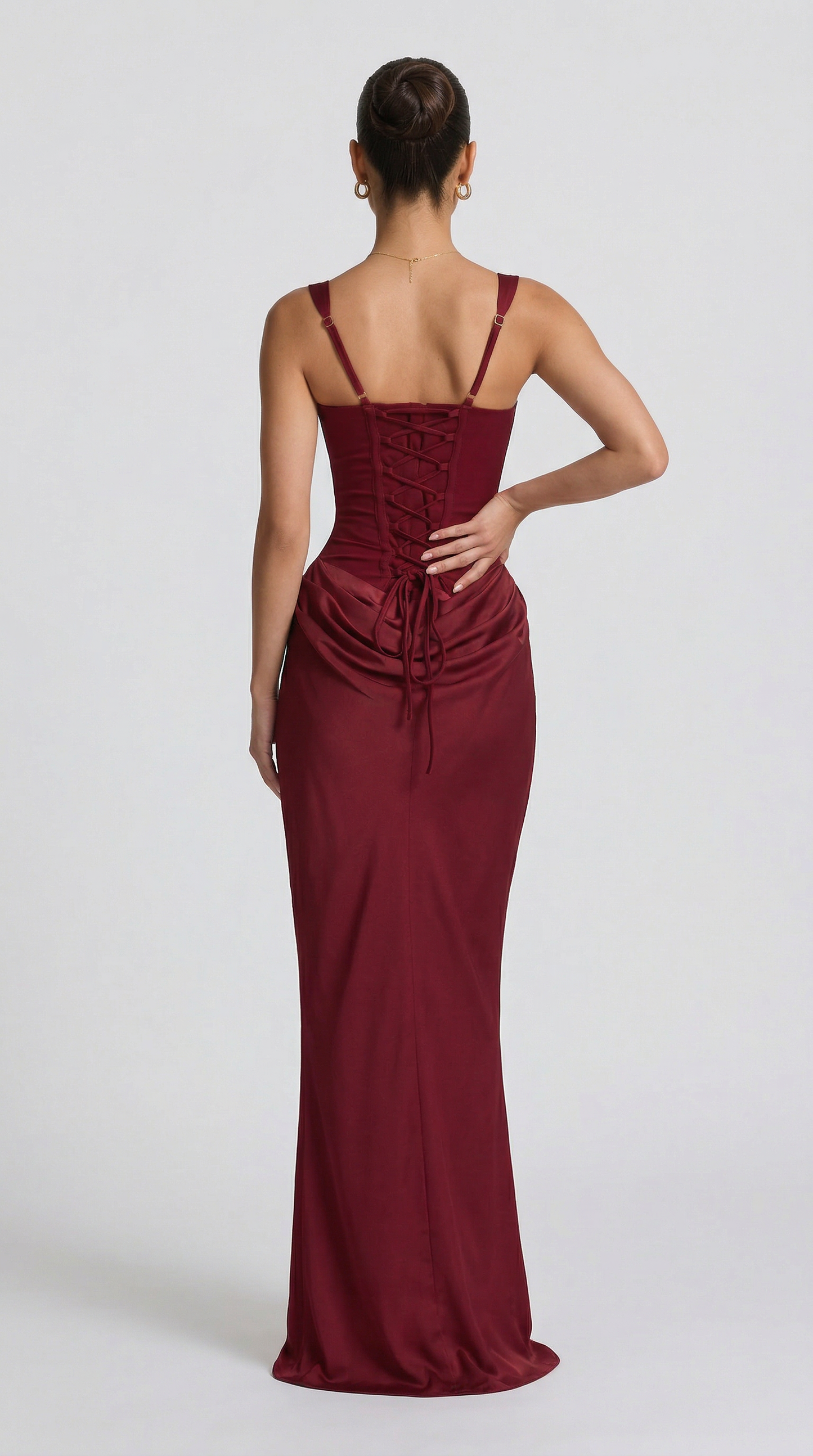 Julie | Hourglass Maxi - Burdeos
