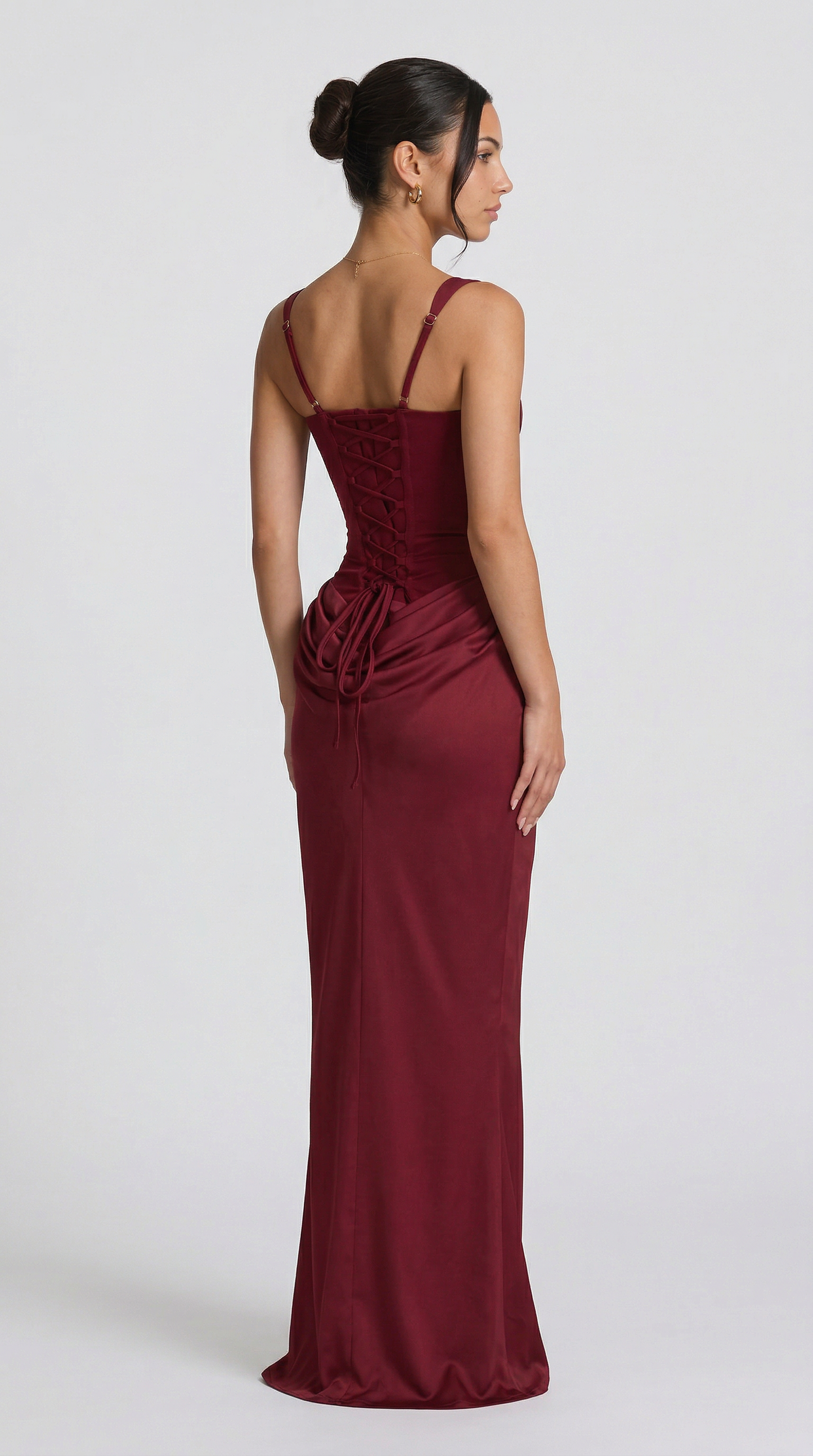 Julie | Hourglass Maxi - Burdeos