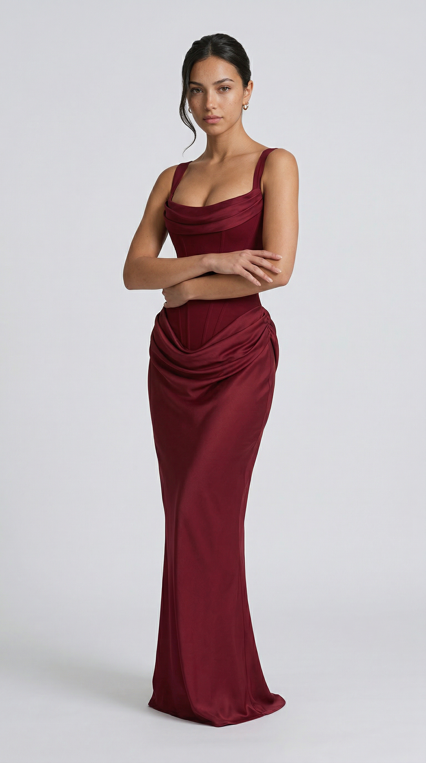 Julie | Hourglass Maxi - Burdeos