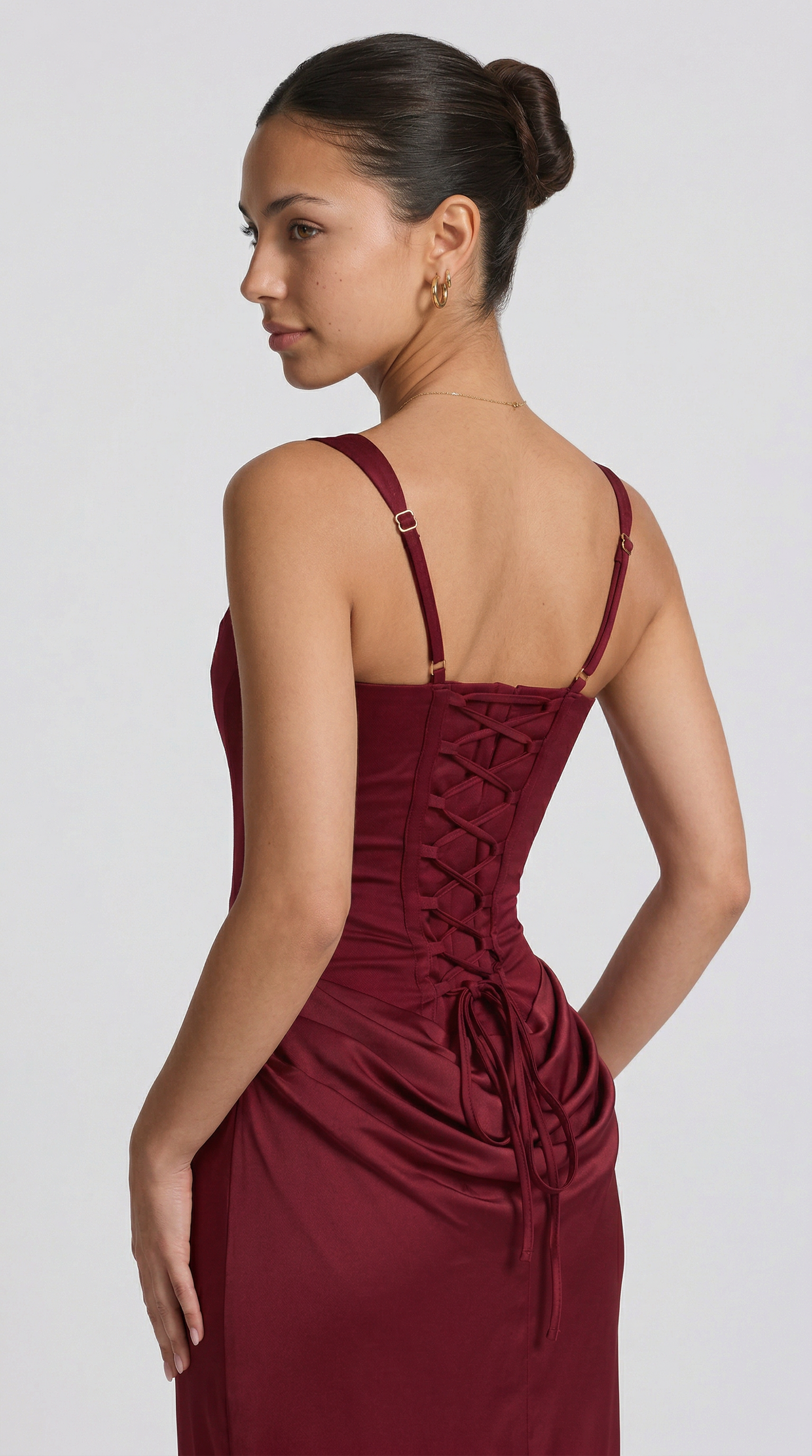 Julie | Hourglass Maxi - Burdeos