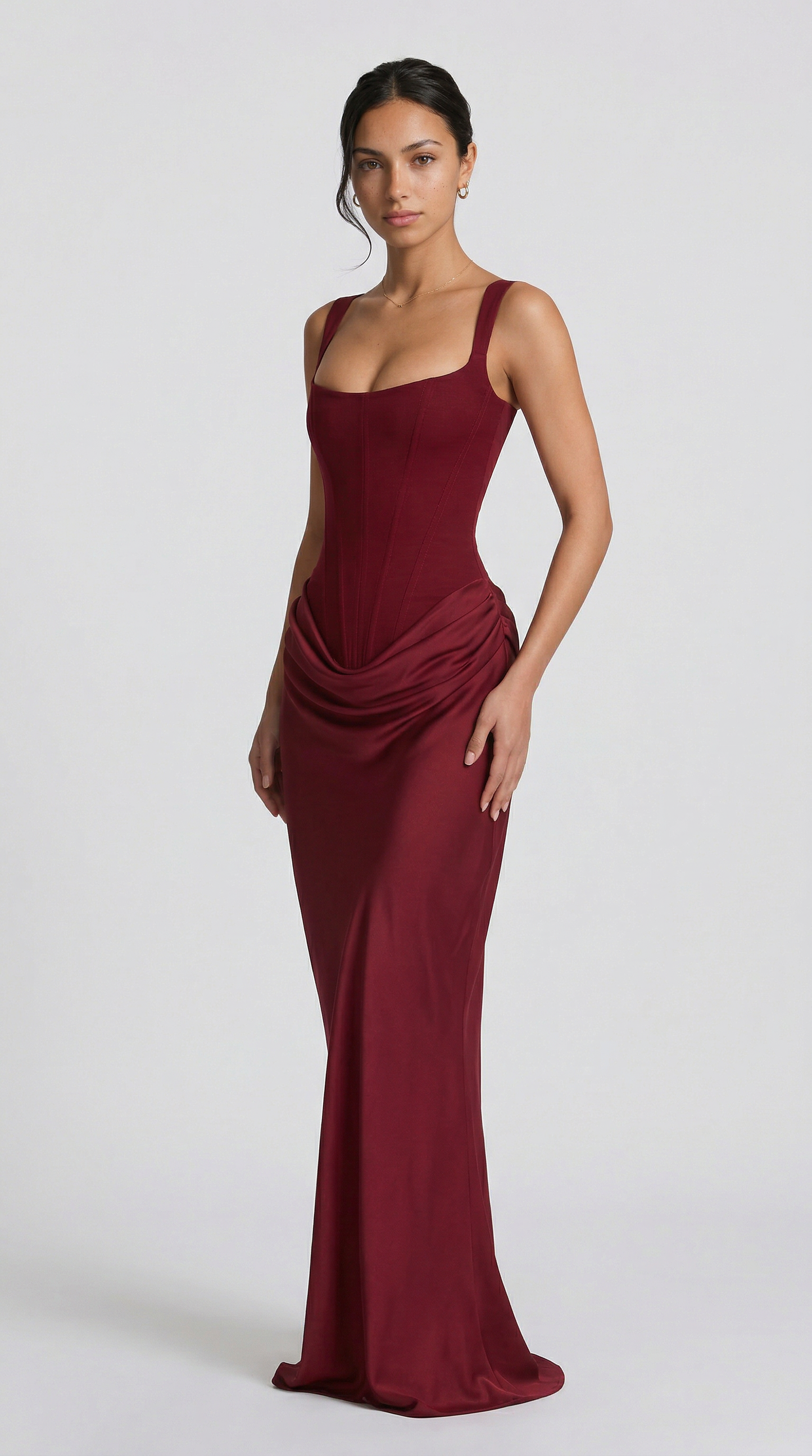 Julie | Hourglass Maxi - Burdeos
