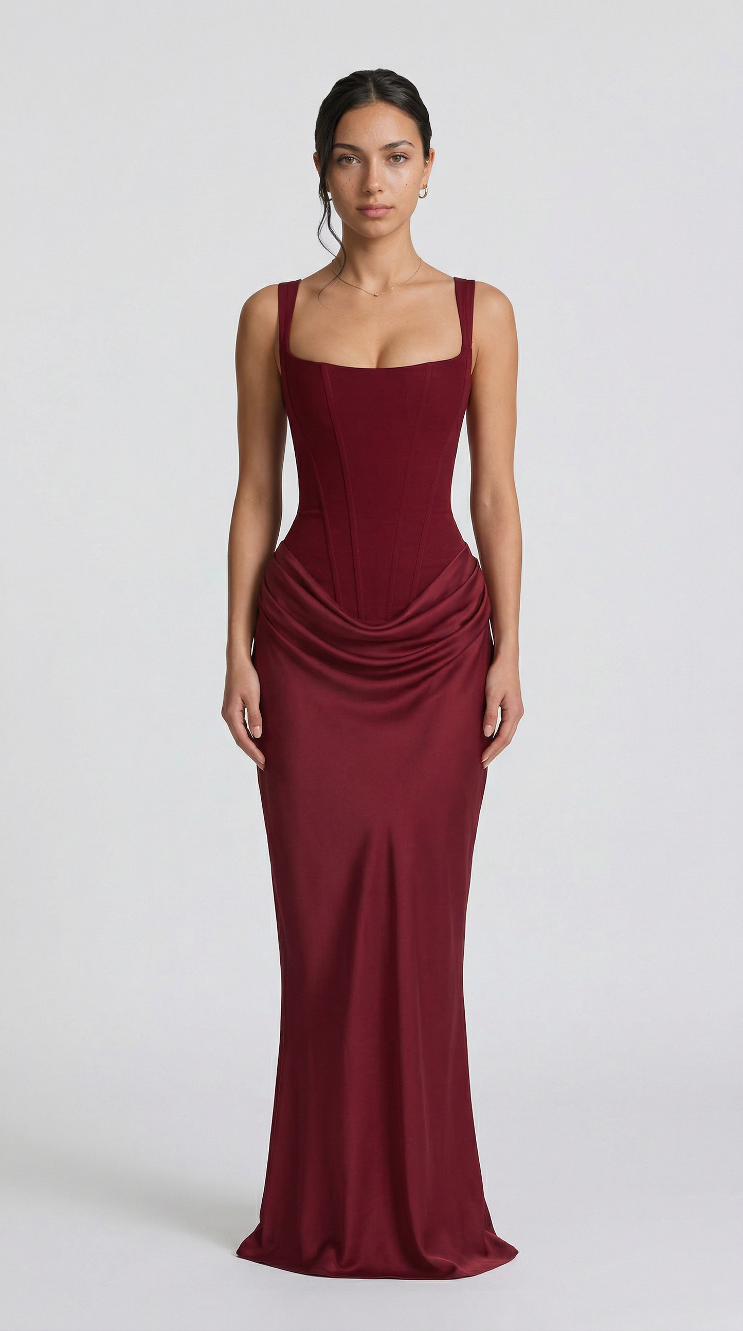 Julie | Hourglass Maxi - Burdeos