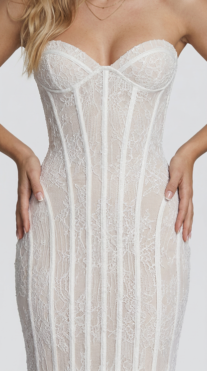 Julie | Maxii Dress - Encaje Blanco
