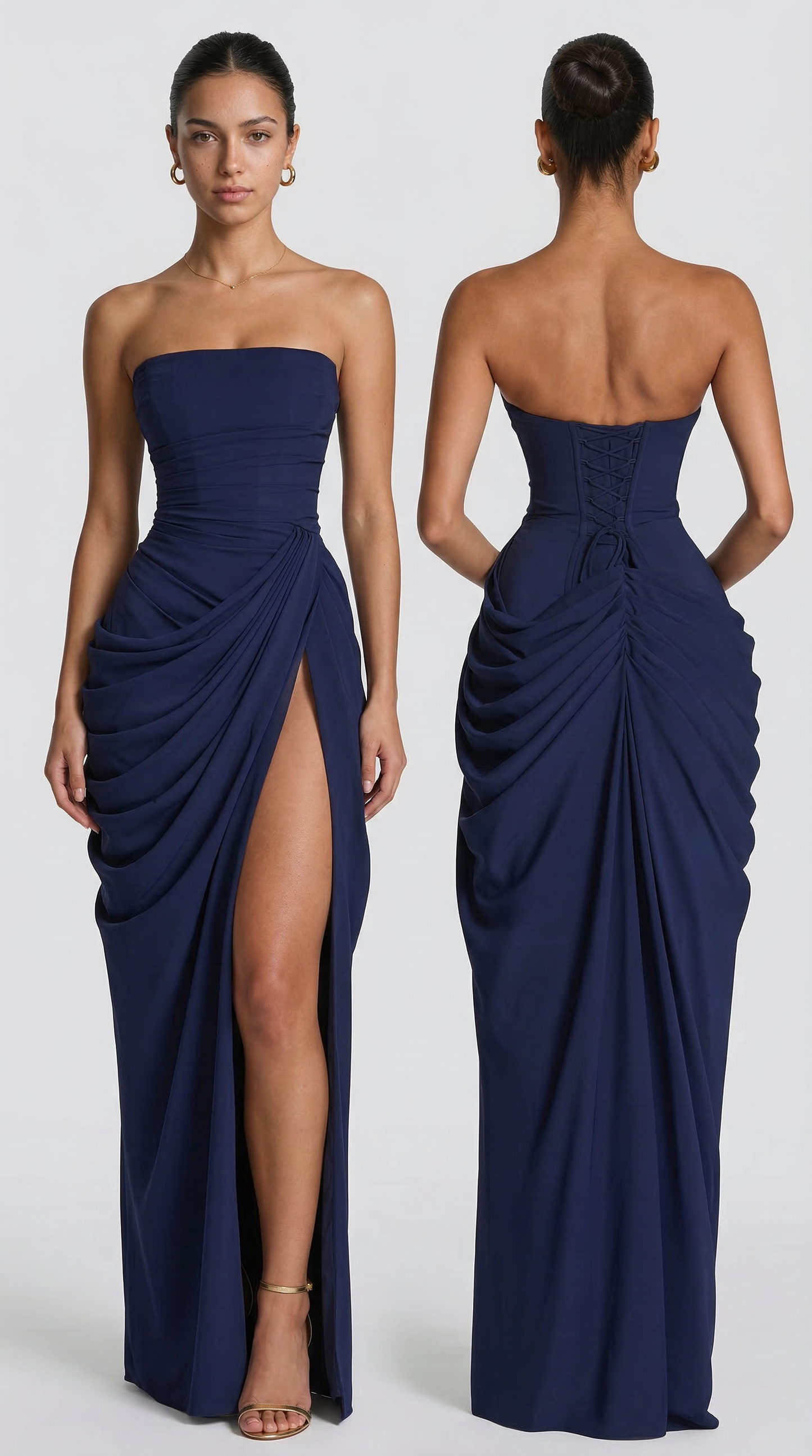 Julie | Mazi Dress - Azul Oscuro