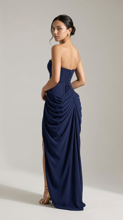Julie | Mazi Dress - Azul Oscuro