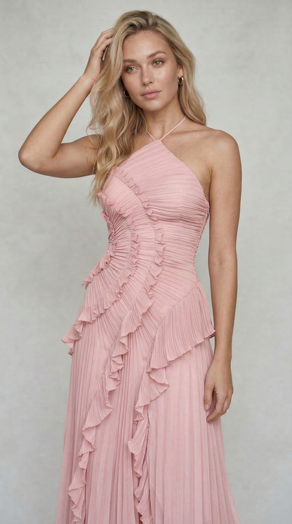 Chloe | Vestido con volantes - Violeta