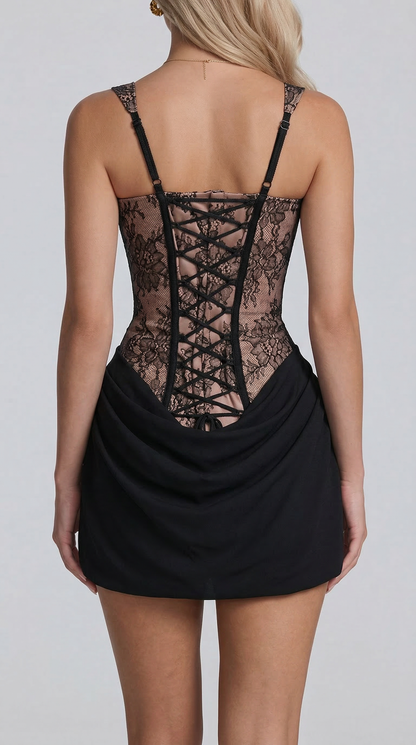 Chloe | Mini Dress - Negro encaje