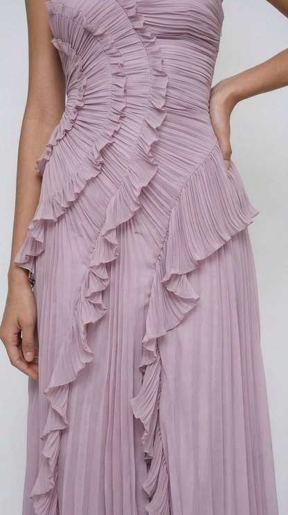 Chloe | Vestido con volantes - Violeta