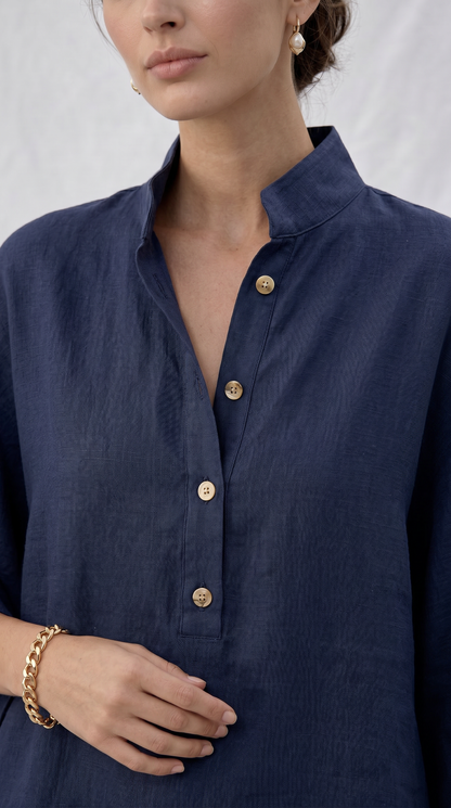 Maribel™ | Conjunto de lino con mangas y pantalón ancho