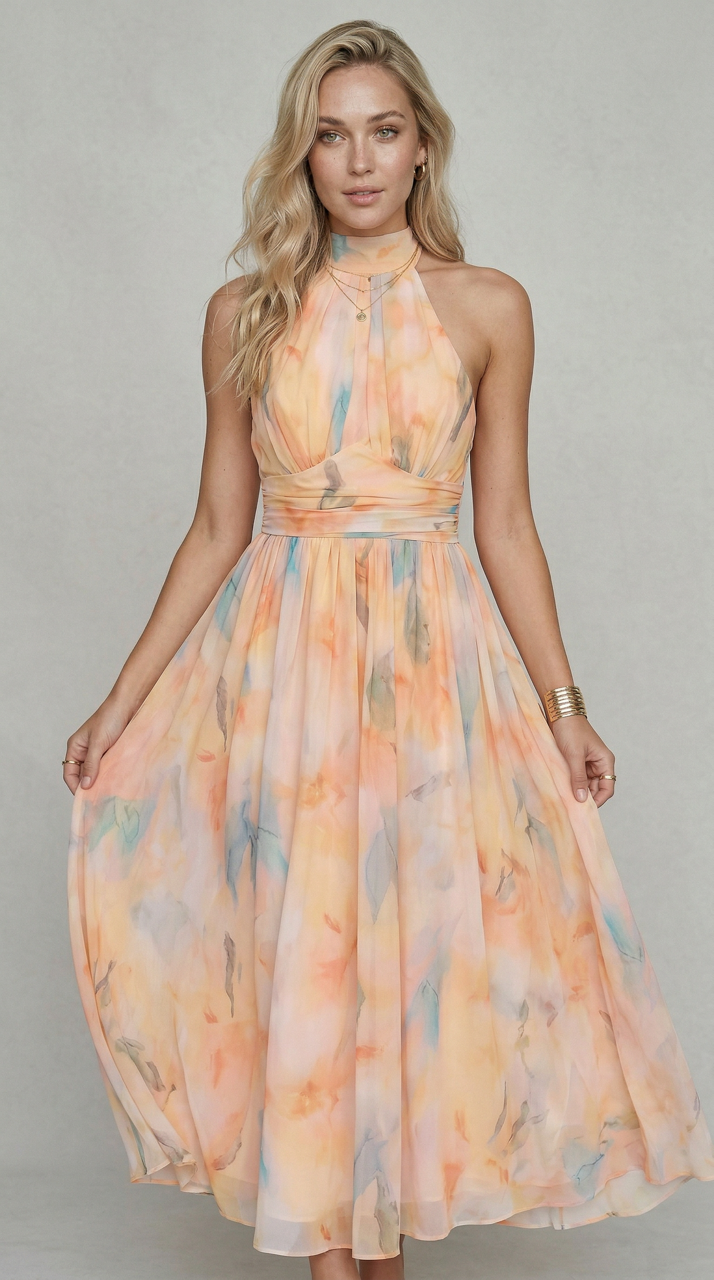 María™ – Vestido Maxi Floral Elegante