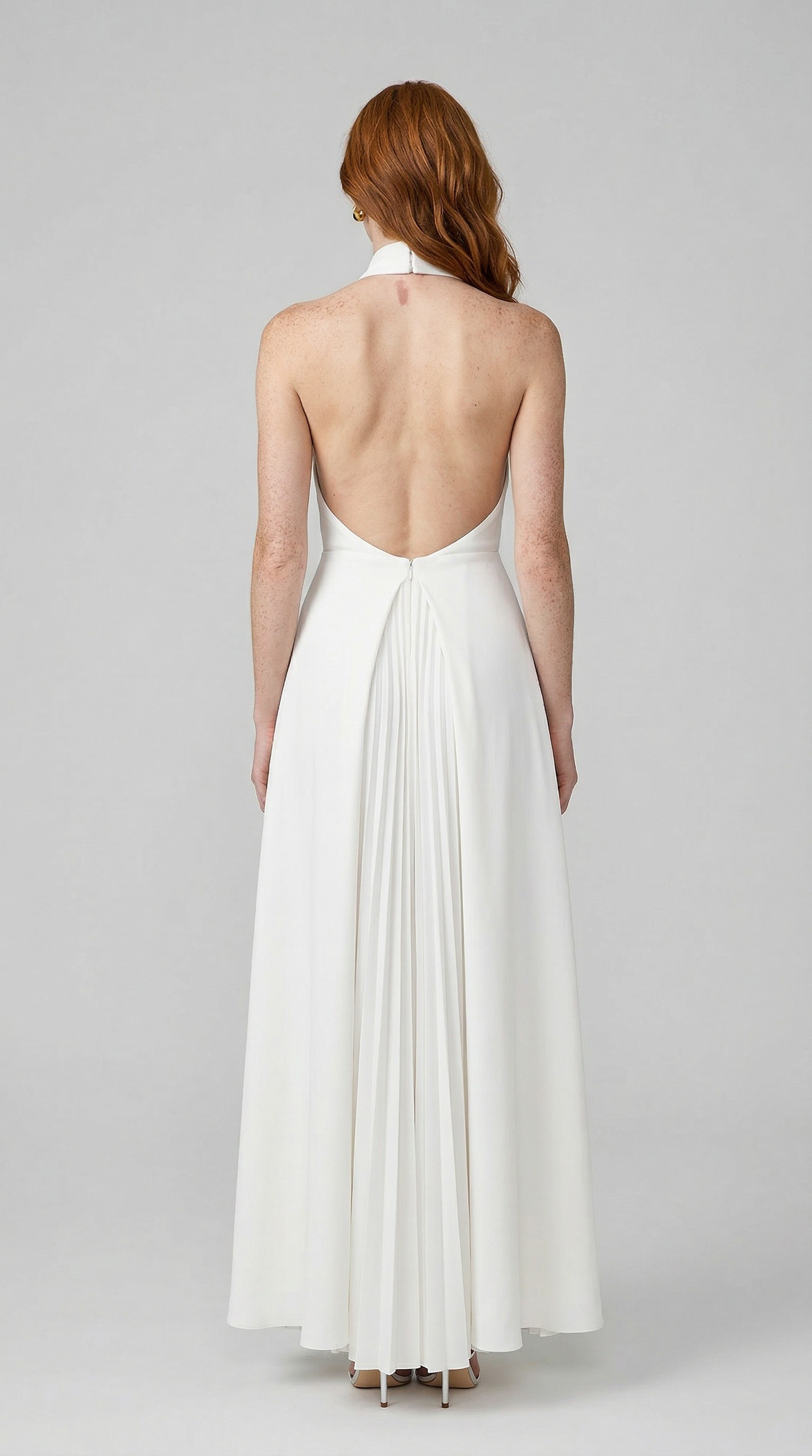Sofie | Espalda abierta Ivory Dress