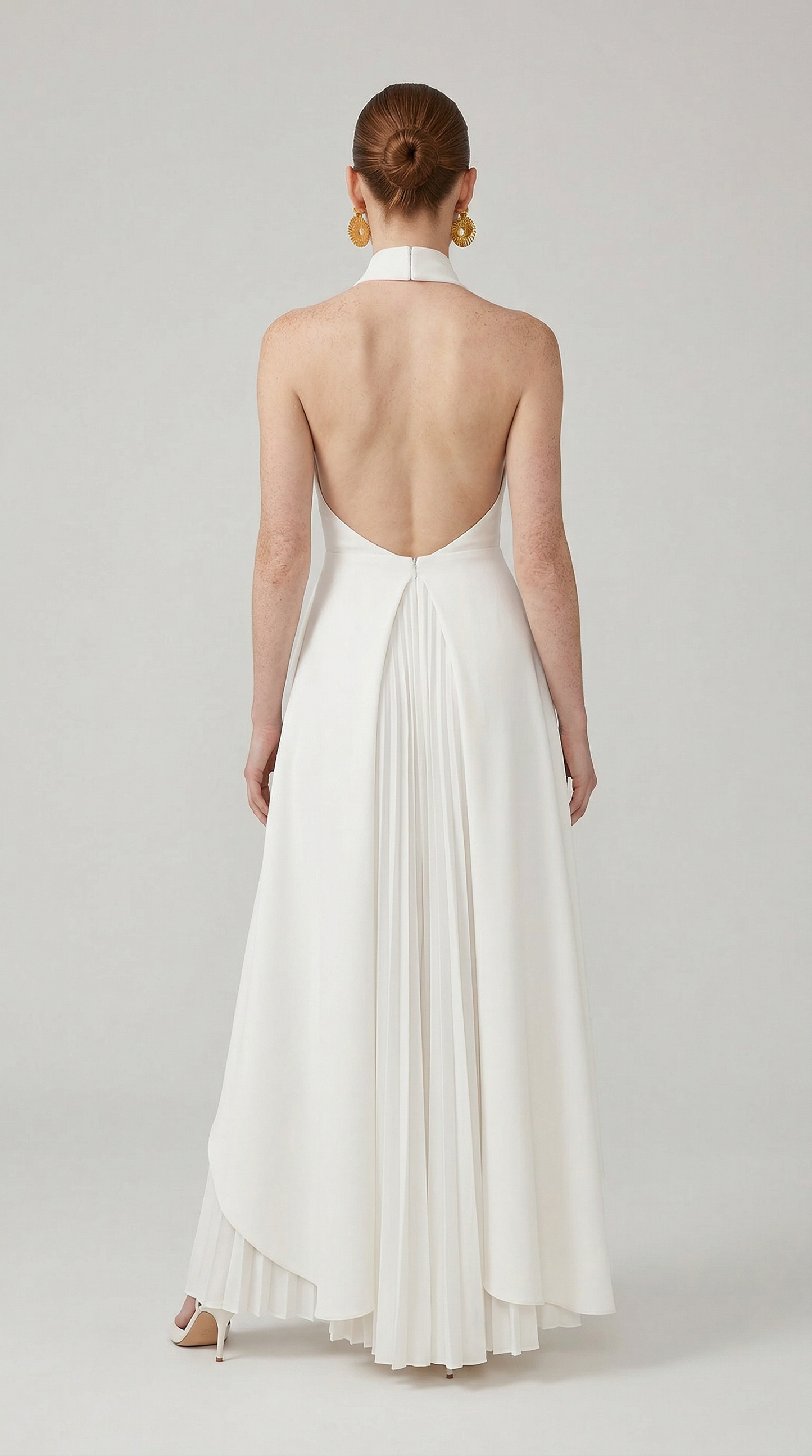 Sofie | Espalda abierta Ivory Dress