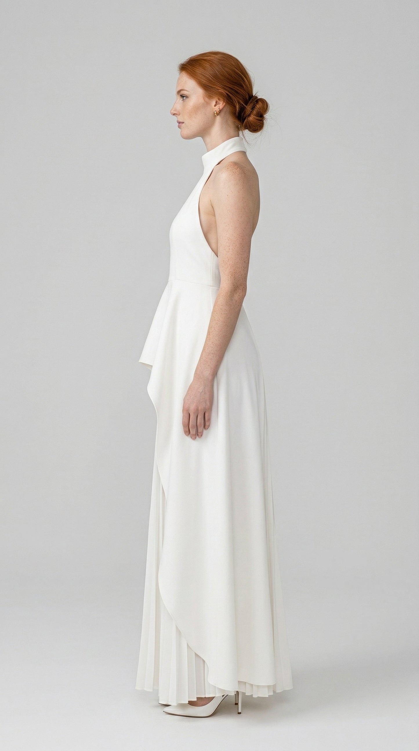 Sofie | Espalda abierta Ivory Dress