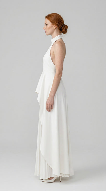 Sofie | Espalda abierta Ivory Dress