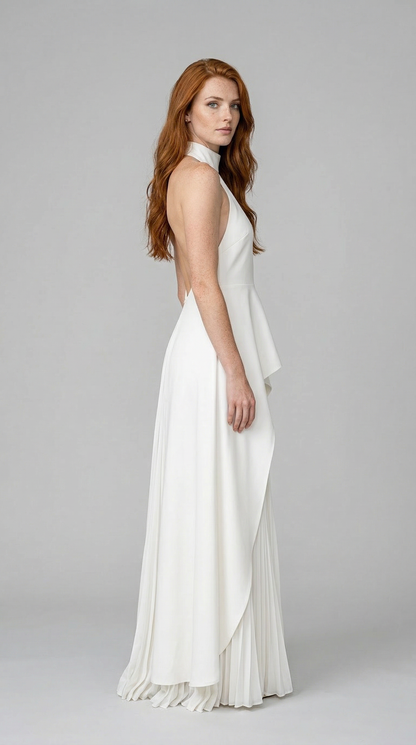 Sofie | Espalda abierta Ivory Dress