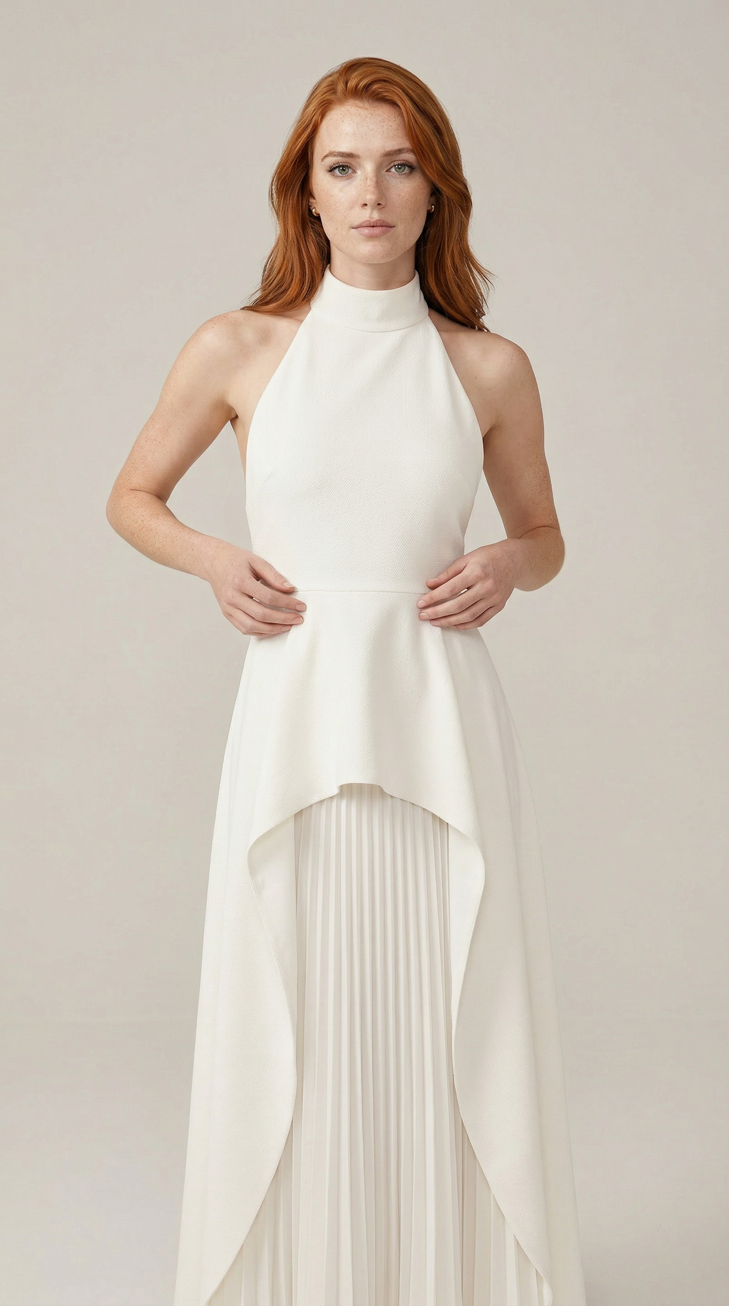 Sofie | Espalda abierta Ivory Dress
