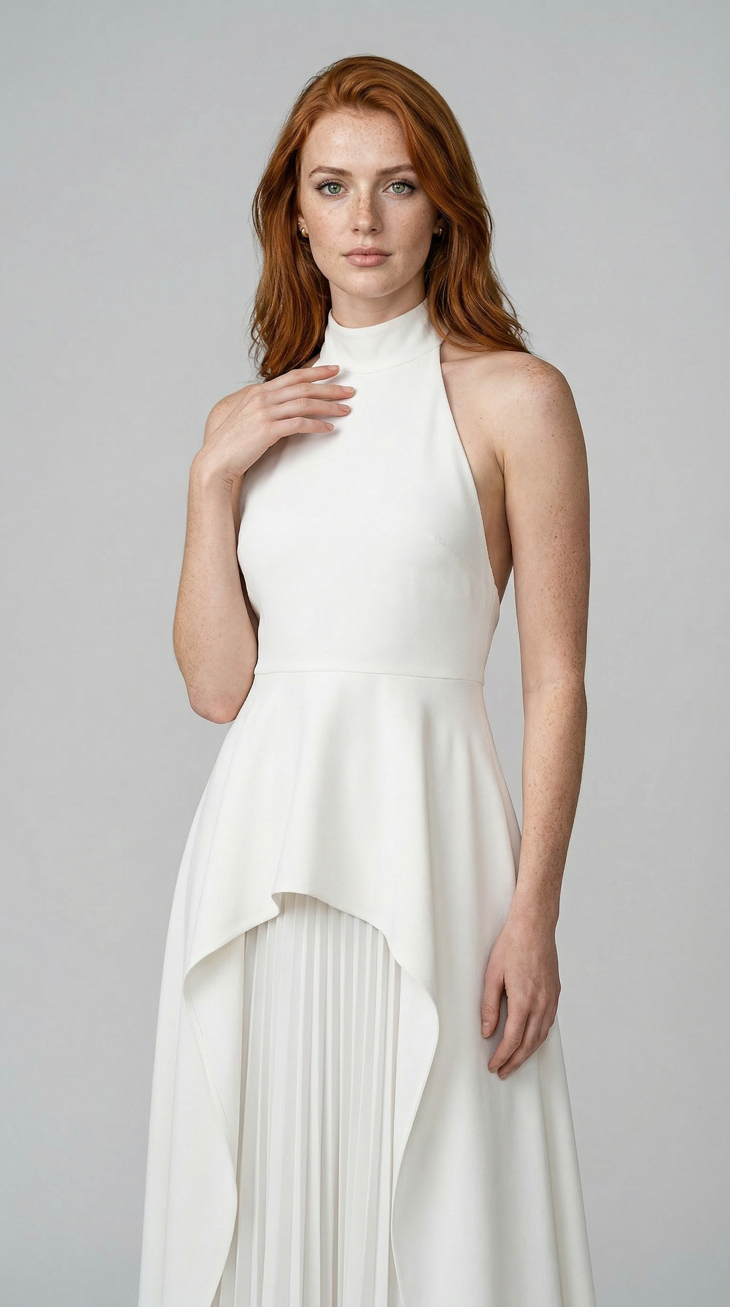 Sofie | Espalda abierta Ivory Dress