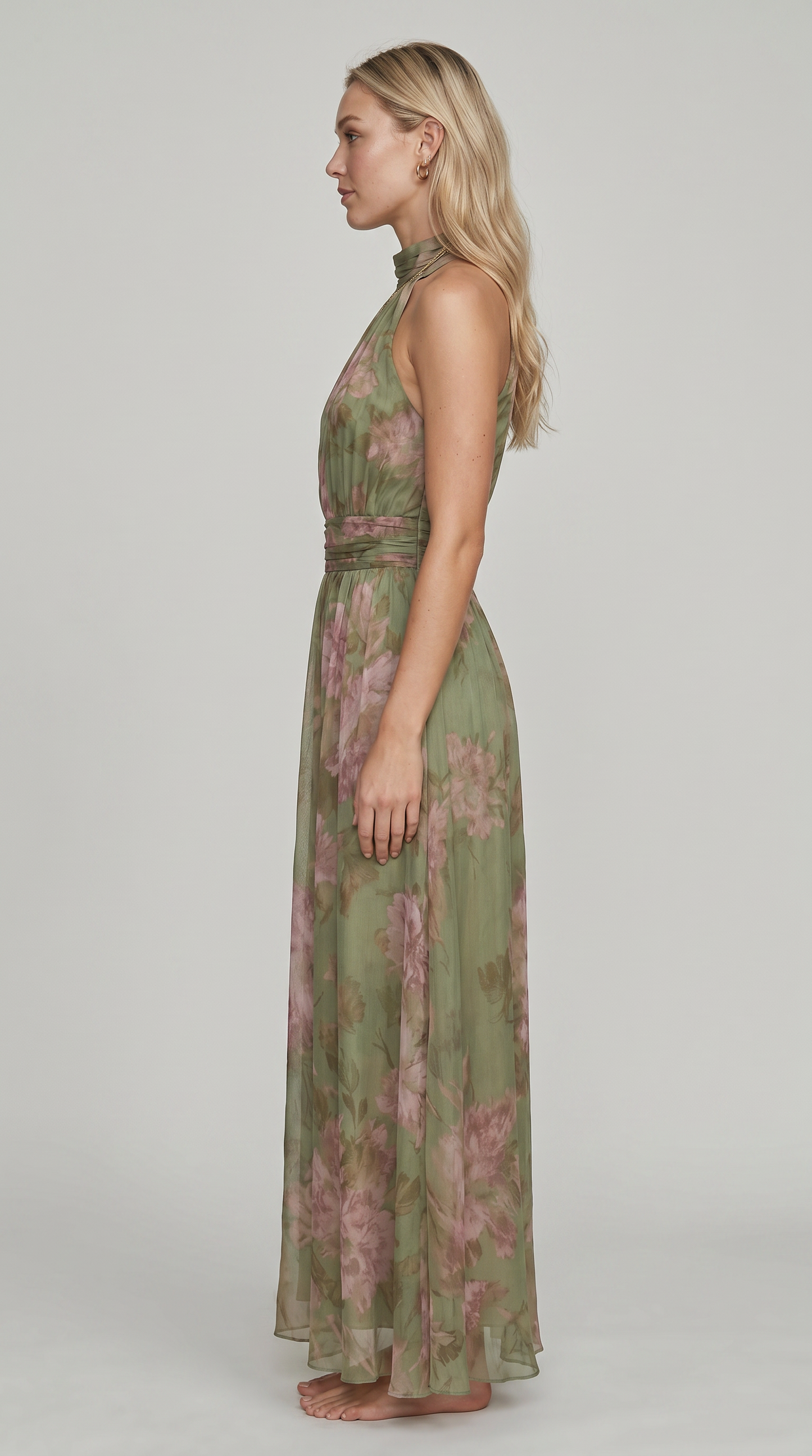 Chloe | Vestido Floral verde