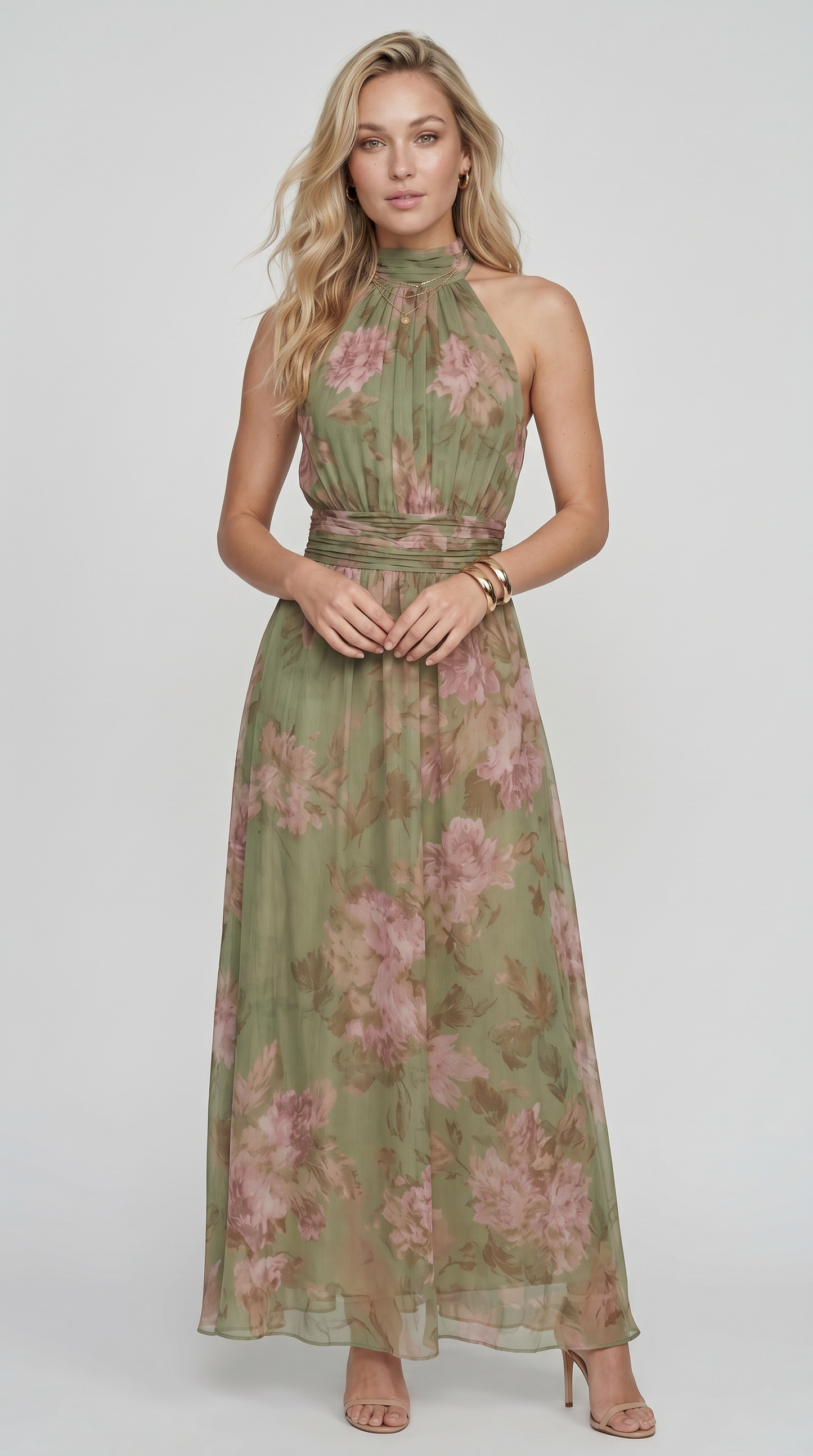 Chloe | Vestido Floral verde