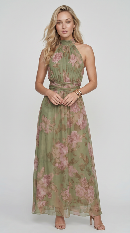 Chloe | Vestido Floral verde