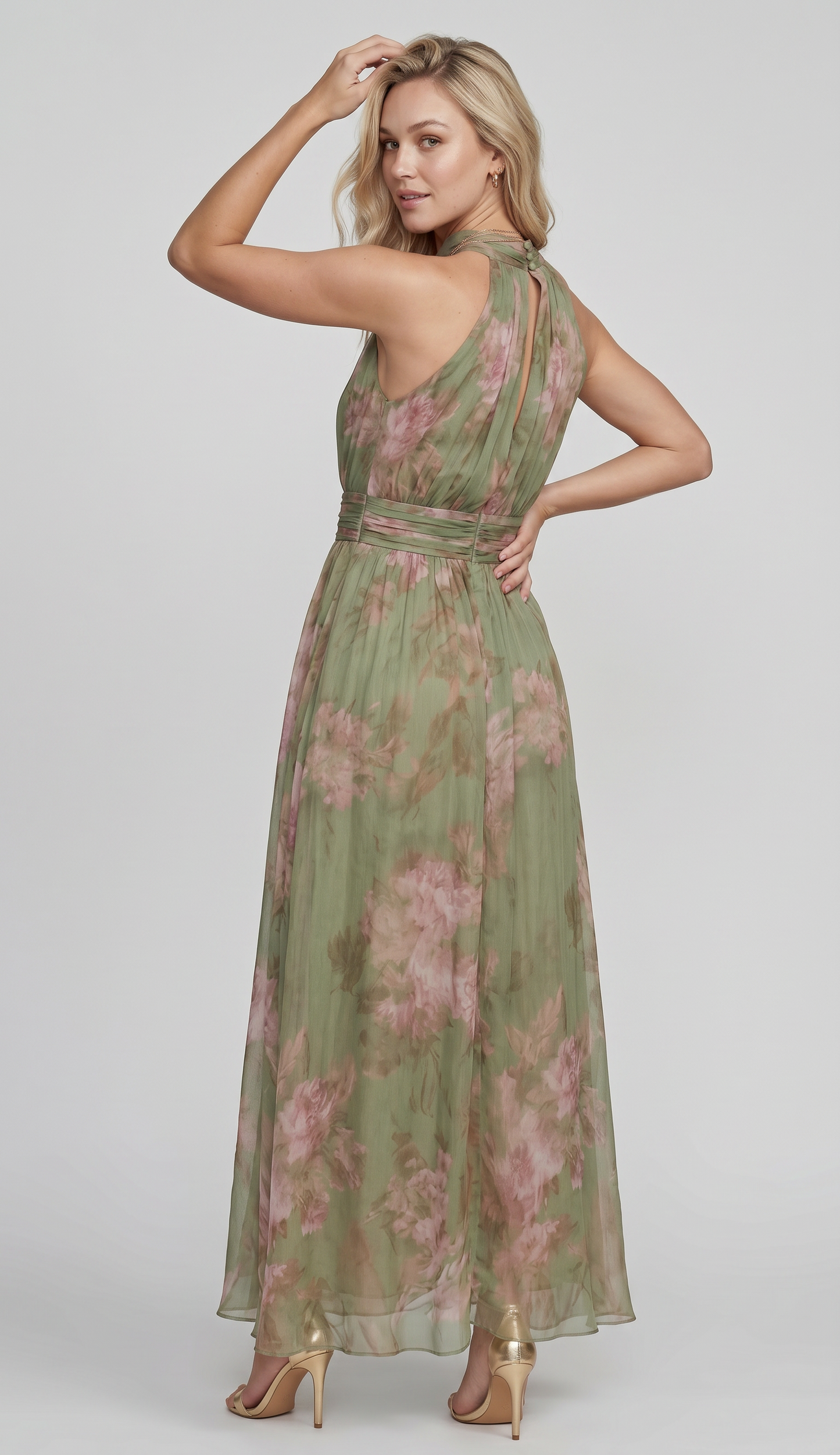 Chloe | Vestido Floral verde