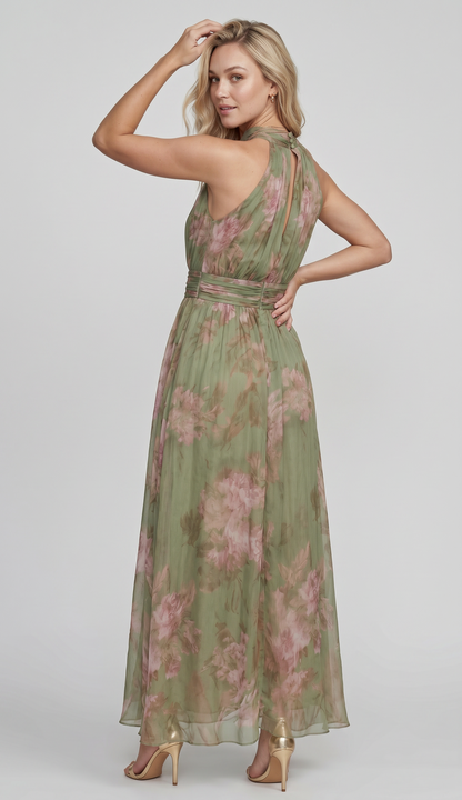 Chloe | Vestido Floral verde