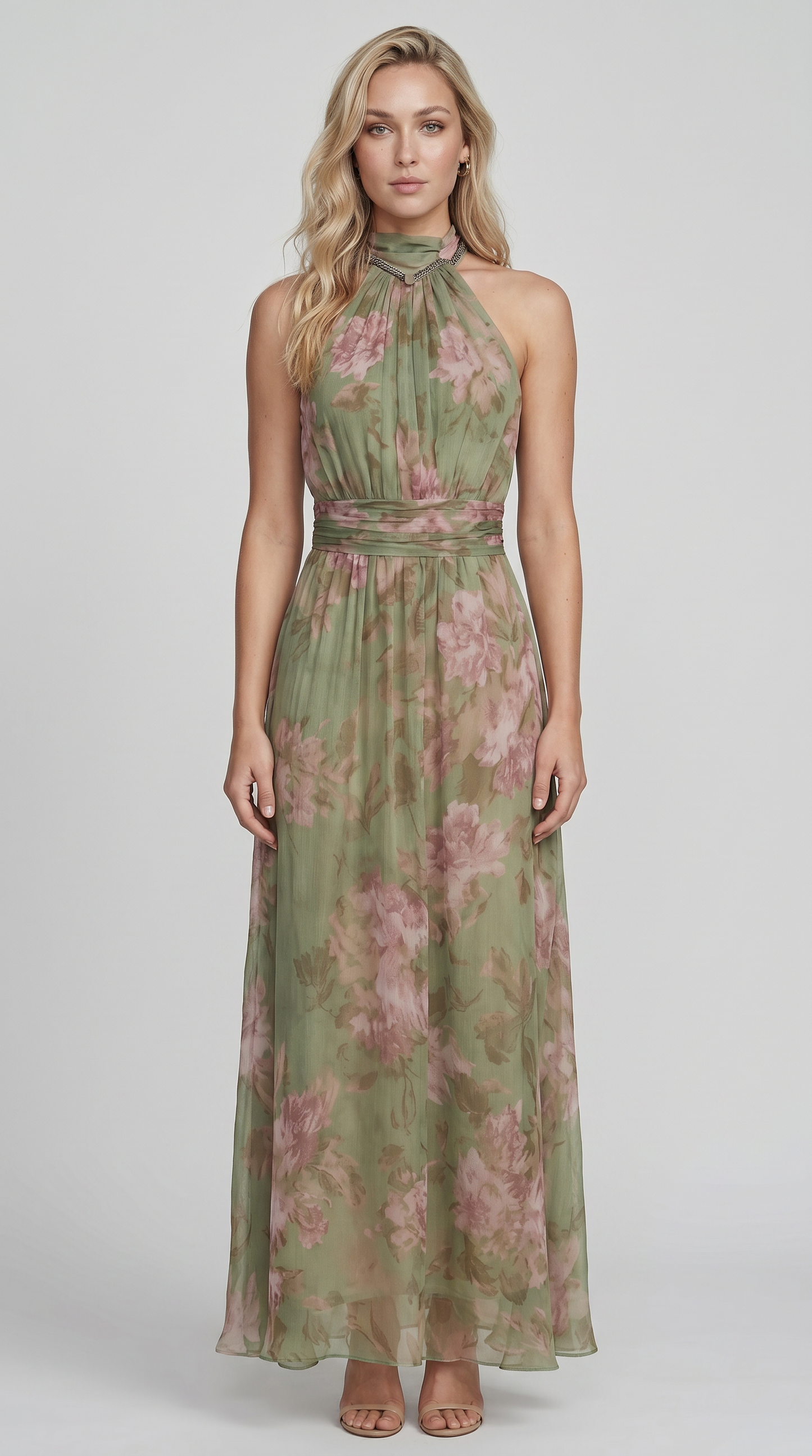 Chloe | Vestido Floral verde