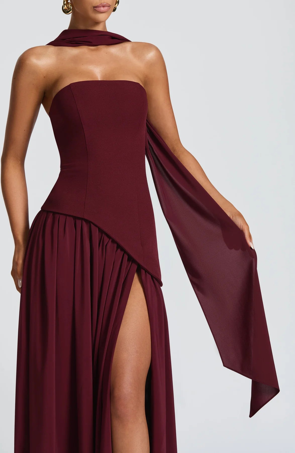Aura Maxi Dress - Burdeos