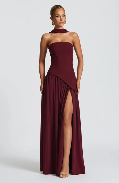 Aura Maxi Dress - Burdeos