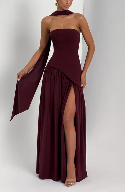 Aura Maxi Dress - Burdeos
