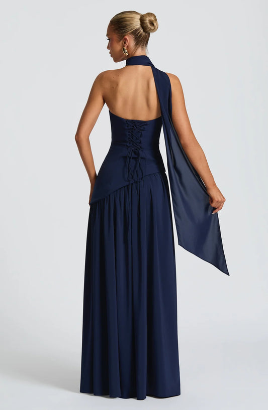Aura Maxi Dress - Azul Marino